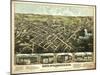 North Attleboro, Massachusetts - Panoramic Map-Lantern Press-Mounted Art Print