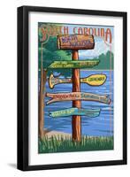 North Augusta, South Carolina - Sign Destinations-Lantern Press-Framed Art Print