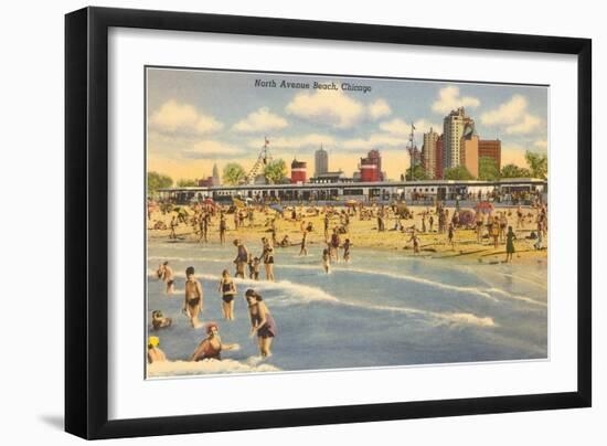 North Avenue Beach, Chicago, Illinois-null-Framed Art Print