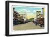 North Bend, Oregon - Street Scene-Lantern Press-Framed Art Print