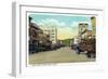 North Bend, Oregon - Street Scene-Lantern Press-Framed Art Print