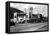North Bend, Washington - Exterior View of McGrath's Cafe-Lantern Press-Framed Stretched Canvas
