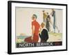 North Berwick Poster-Andrew Johnson-Framed Giclee Print