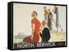 North Berwick Poster-Andrew Johnson-Framed Stretched Canvas