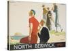 North Berwick Poster-Andrew Johnson-Stretched Canvas