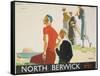 North Berwick Poster-Andrew Johnson-Framed Stretched Canvas