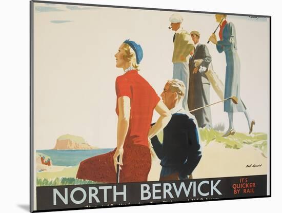 North Berwick Poster-Andrew Johnson-Mounted Giclee Print