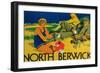 North Berwick, Scotland - Golf Coast Promotional Poster-Lantern Press-Framed Art Print