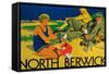North Berwick, Scotland - Golf Coast Promotional Poster-Lantern Press-Framed Stretched Canvas