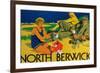 North Berwick, Scotland - Golf Coast Promotional Poster-Lantern Press-Framed Premium Giclee Print