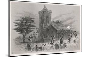 North Berwick Witches: Dr. Fian and Companions Fly Round a Church as They Confess to King James Vi-F. Armytage-Mounted Art Print