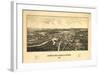 North Billerica, Massachusetts - Panoramic Map-Lantern Press-Framed Art Print