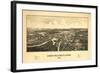 North Billerica, Massachusetts - Panoramic Map-Lantern Press-Framed Art Print