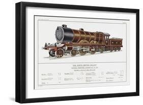 North British Railway Express Loco No 868-W.j. Stokoe-Framed Art Print