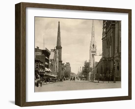 North Broad Street in Philadelphia, Circa 1890-null-Framed Giclee Print