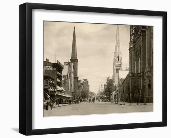 North Broad Street in Philadelphia, Circa 1890-null-Framed Giclee Print