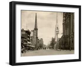 North Broad Street in Philadelphia, Circa 1890-null-Framed Giclee Print