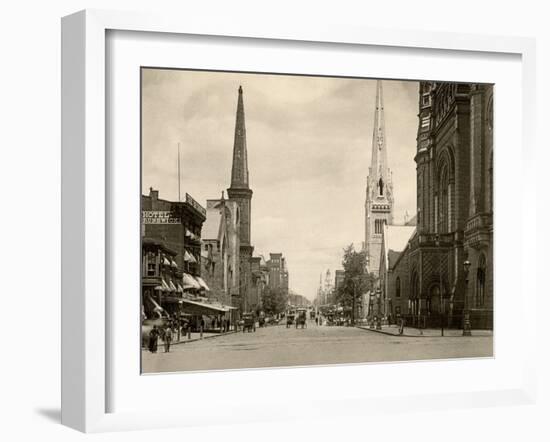 North Broad Street in Philadelphia, Circa 1890-null-Framed Giclee Print