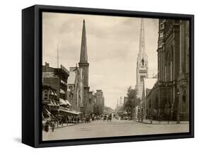 North Broad Street in Philadelphia, Circa 1890-null-Framed Stretched Canvas