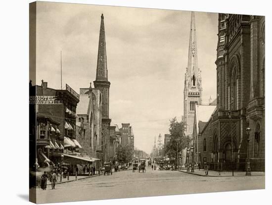 North Broad Street in Philadelphia, Circa 1890-null-Stretched Canvas