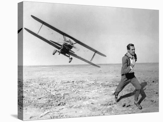 NORTH BY NORTHWEST, 1959 directed by ALFRED HITCHCOCK Cary Grant (b/w photo)-null-Stretched Canvas