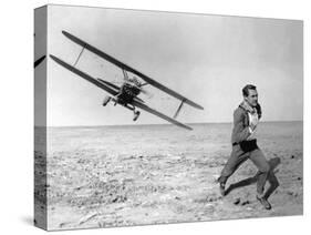 NORTH BY NORTHWEST, 1959 directed by ALFRED HITCHCOCK Cary Grant (b/w photo)-null-Stretched Canvas