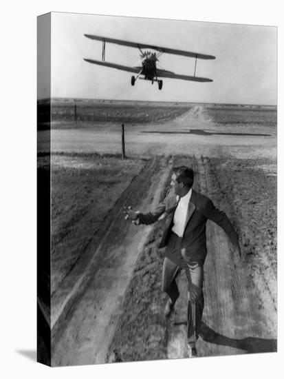 NORTH BY NORTHWEST, 1959 directed by ALFRED HITCHCOCK Cary Grant (b/w photo)-null-Stretched Canvas
