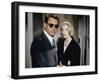 NORTH BY NORTHWEST, 1959 directed by ALFRED HITCHCOCK Cary Grant / Eva Marie Saint (photo)-null-Framed Photo