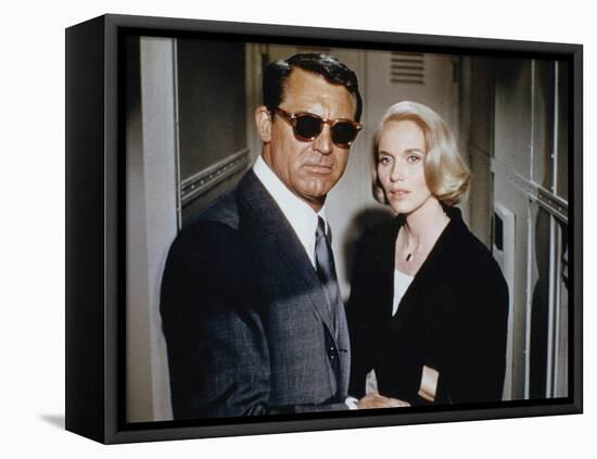 NORTH BY NORTHWEST, 1959 directed by ALFRED HITCHCOCK Cary Grant / Eva Marie Saint (photo)-null-Framed Stretched Canvas