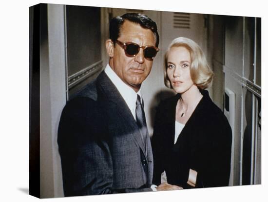 NORTH BY NORTHWEST, 1959 directed by ALFRED HITCHCOCK Cary Grant / Eva Marie Saint (photo)-null-Stretched Canvas