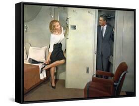 NORTH BY NORTHWEST, 1959 directed by ALFRED HITCHCOCK Eva Marie Saint / Cary Grant (photo)-null-Framed Stretched Canvas