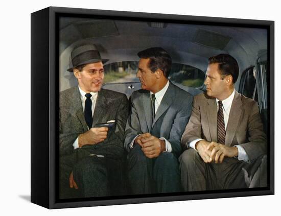 NORTH BY NORTHWEST, 1959 directed by ALFRED HITCHCOCK Robert Ellenstein /Cary Grant and Adam Willia-null-Framed Stretched Canvas