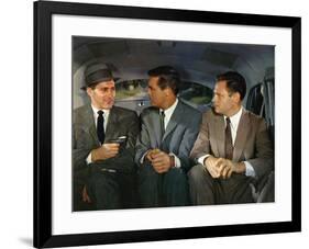 NORTH BY NORTHWEST, 1959 directed by ALFRED HITCHCOCK Robert Ellenstein /Cary Grant and Adam Willia-null-Framed Photo