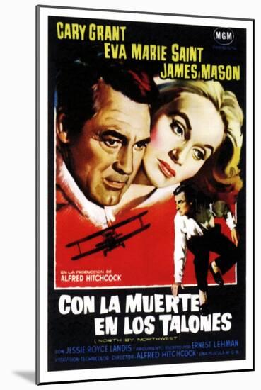 North by Northwest, (aka Con La Muerte En Los Talones), Spanish Poster Art, 1959-null-Mounted Art Print