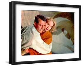 North By Northwest, Cary Grant, Eva Marie Saint, 1959, Clinging-null-Framed Photo