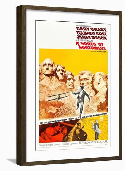 North by Northwest, Cary Grant, Eva Marie Saint, Alfred Hitchcock, 1959-null-Framed Art Print