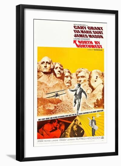 North by Northwest, Cary Grant, Eva Marie Saint, Alfred Hitchcock, 1959-null-Framed Art Print