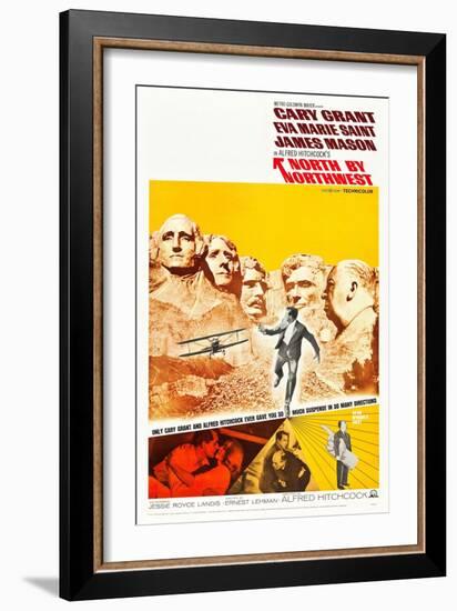 North by Northwest, Cary Grant, Eva Marie Saint, Alfred Hitchcock, 1959-null-Framed Art Print