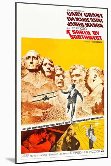 North by Northwest, Cary Grant, Eva Marie Saint, Alfred Hitchcock, 1959-null-Mounted Art Print