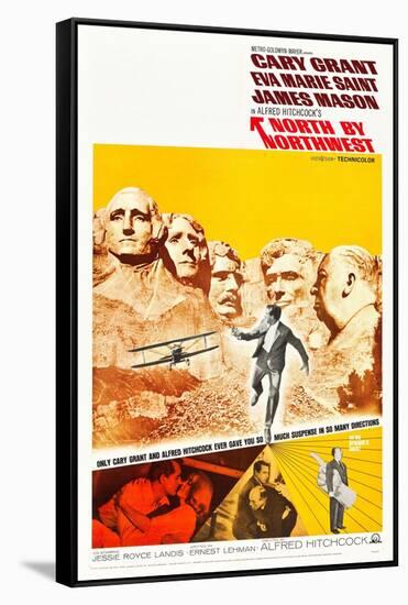 North by Northwest, Cary Grant, Eva Marie Saint, Alfred Hitchcock, 1959-null-Framed Stretched Canvas