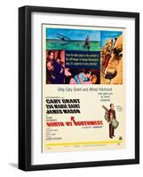 North by Northwest, Cary Grant, Eva Marie Saint, Director Alfred Hitchcock (Bottom), 1959-null-Framed Art Print