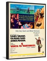 North by Northwest, Cary Grant, Eva Marie Saint, Director Alfred Hitchcock (Bottom), 1959-null-Framed Art Print