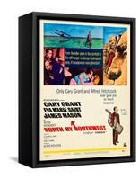 North by Northwest, Cary Grant, Eva Marie Saint, Director Alfred Hitchcock (Bottom), 1959-null-Framed Stretched Canvas