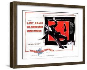 North by Northwest, from Left, Cary Grant, Eva Marie Saint, 1959-null-Framed Art Print