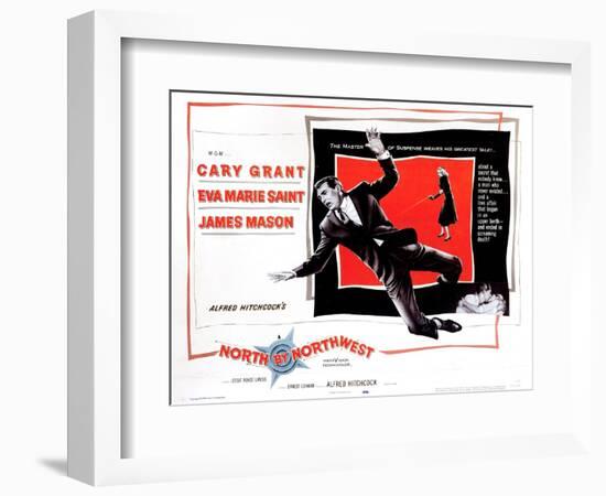 North by Northwest, from Left, Cary Grant, Eva Marie Saint, 1959-null-Framed Art Print