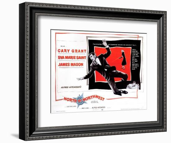 North by Northwest, from Left, Cary Grant, Eva Marie Saint, 1959-null-Framed Art Print