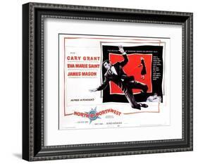 North by Northwest, from Left, Cary Grant, Eva Marie Saint, 1959-null-Framed Art Print