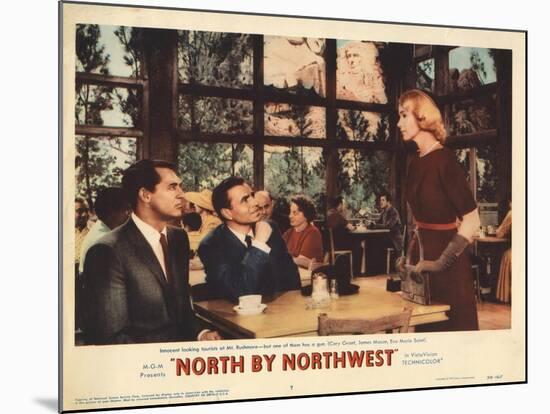 North by Northwest, Lobbycard, From Left, Cary Grant, James Mason, Eva Marie Saint, 1959-null-Mounted Art Print
