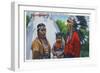 North Carolina - A Typical Indian Family on Qualla Reservation-Lantern Press-Framed Art Print