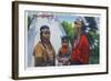 North Carolina - A Typical Indian Family on Qualla Reservation-Lantern Press-Framed Art Print